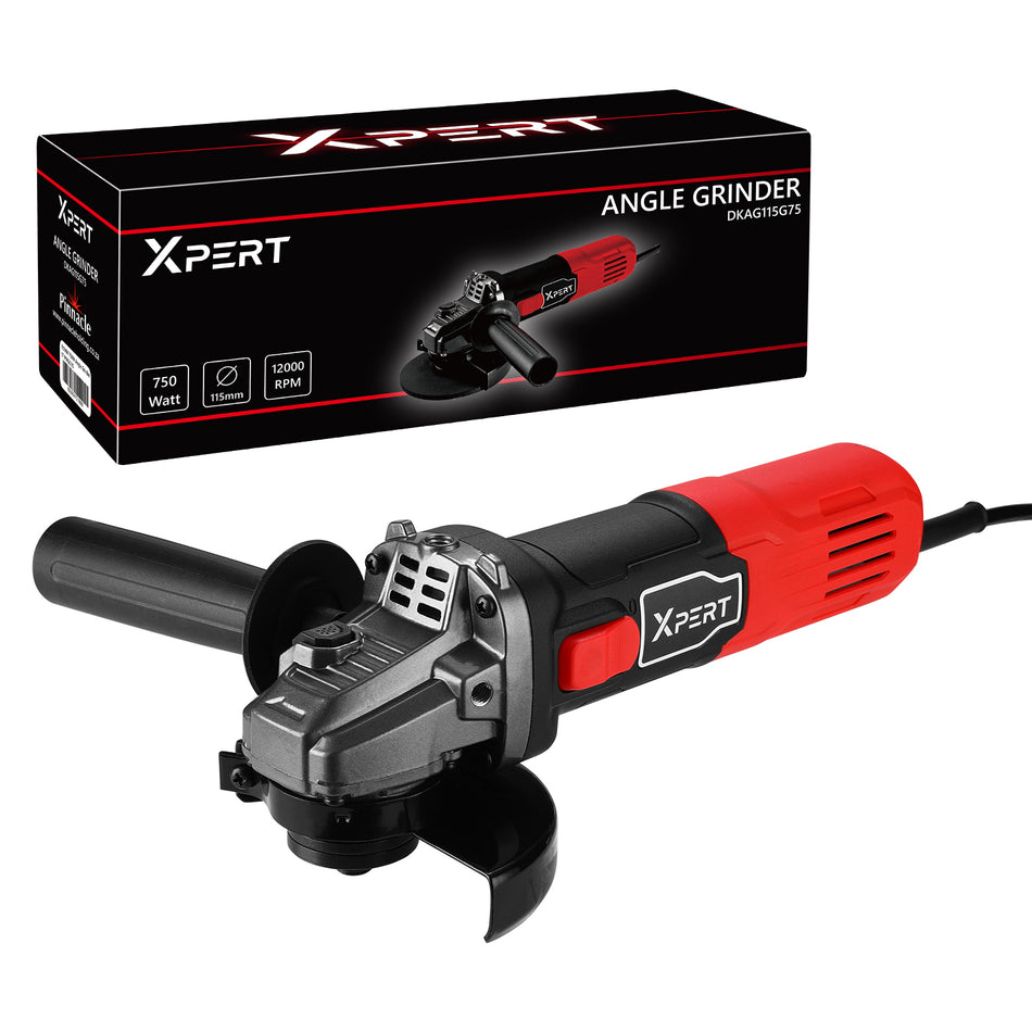 750W Corded Angle Grinder Power Tool: Pinnacle 115mm 750W Corded Electric Angle Grinder for Cutting, Polishing and Sanding