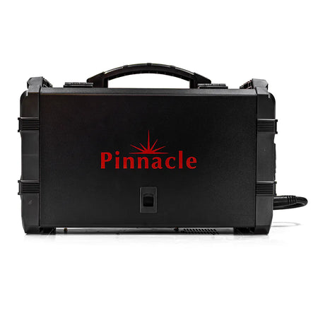 A black hard carrying case with a top handle, featuring the red Pinnacle logo on the front, photographed against a clean white background.