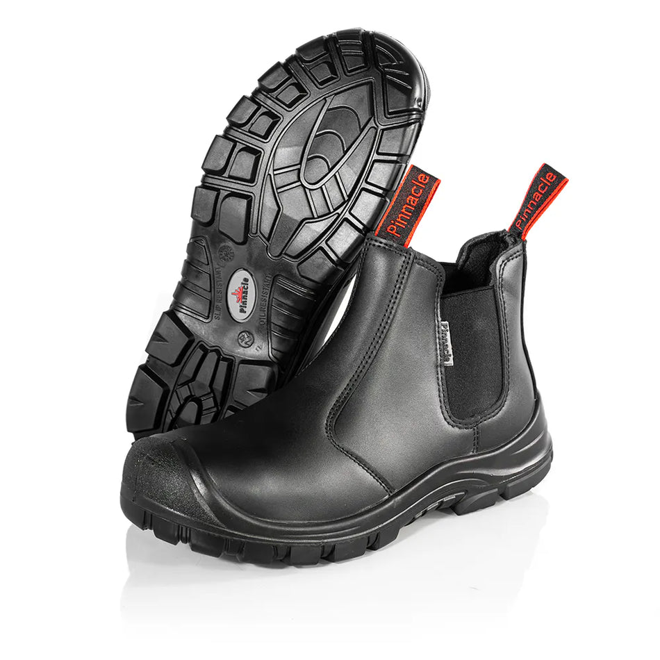 Pinnacle AUSTRA Safety Boots - Chelsea Black / Brown