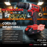 Pinnacle 20V Cordless Impact Drill