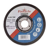 115mm Pinnacle Steel Cutting Disc on white background, showcasing durable construction and precision design for metal cutting