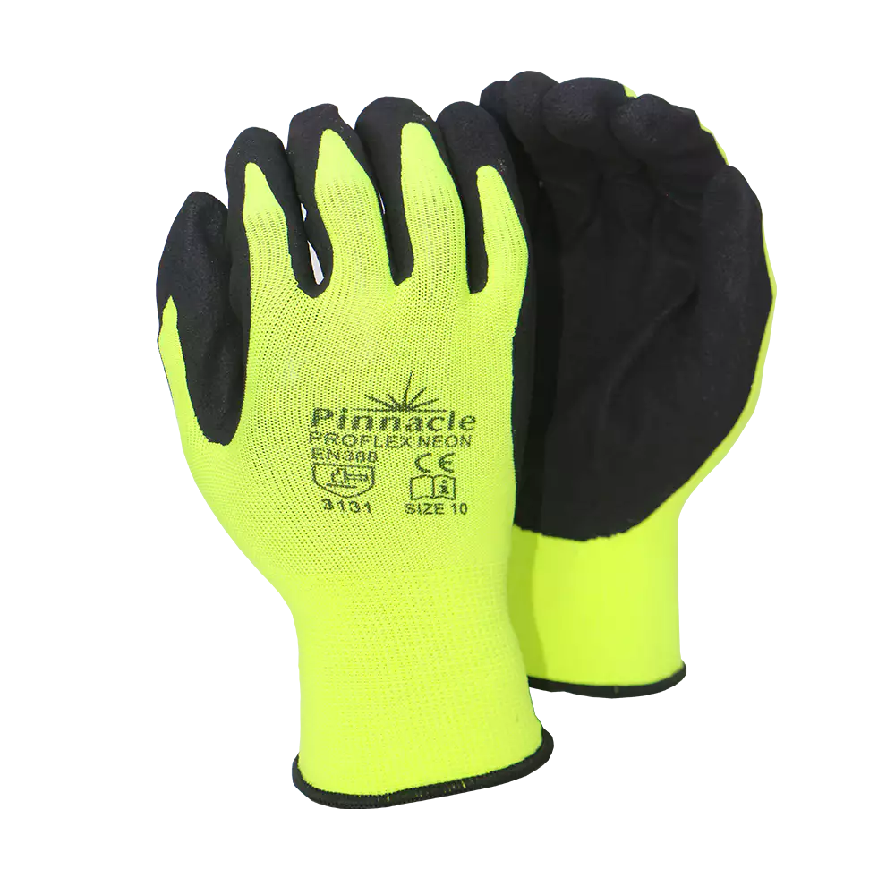 Pinnacle ProFlex Neon Nitrile Coated Gloves