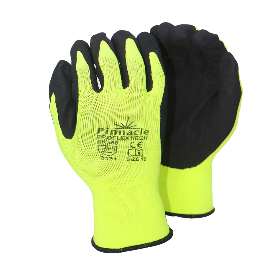 Pinnacle ProFlex Neon Nitrile Coated Gloves