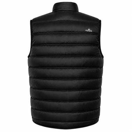 Pinnacle puffer body warmervest black back view