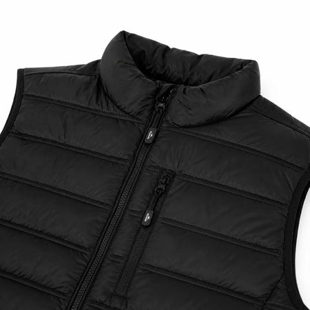 Pinnacle puffer body warmervest black collar detail