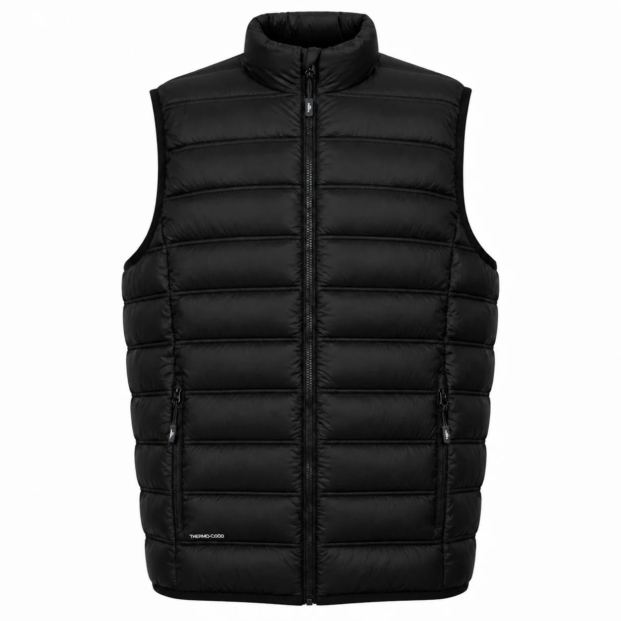 Pinnacle puffer body warmervest black front view
