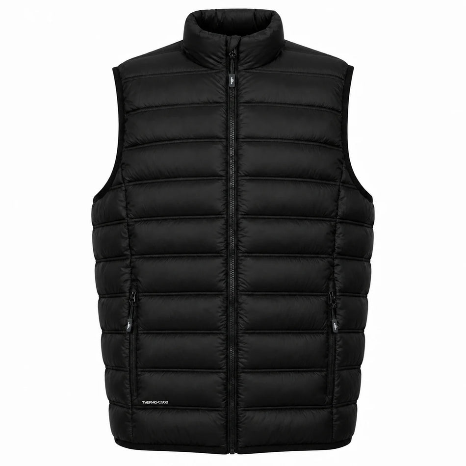 Pinnacle puffer body warmervest black front view
