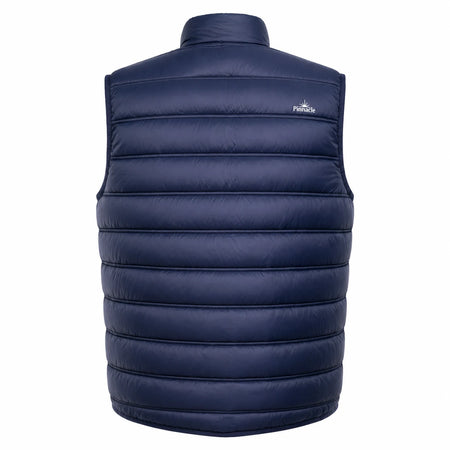 Pinnacle puffer body warmervest navy back view