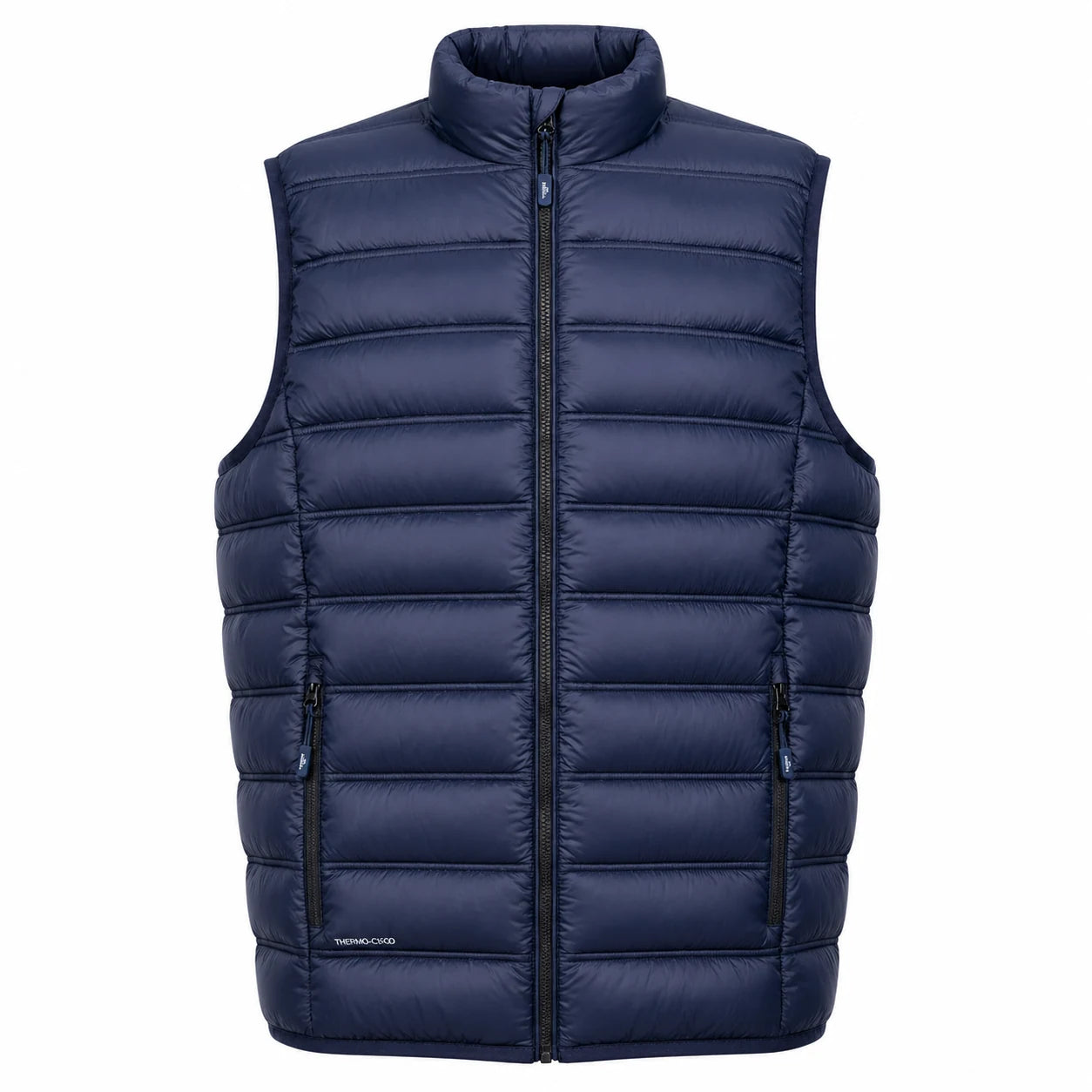 Pinnacle puffer body warmervest navy front view