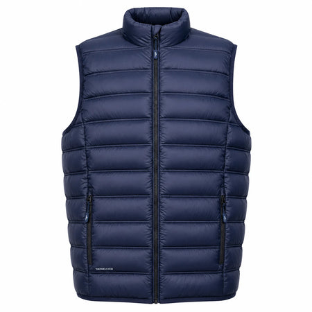 Pinnacle puffer body warmervest navy front view
