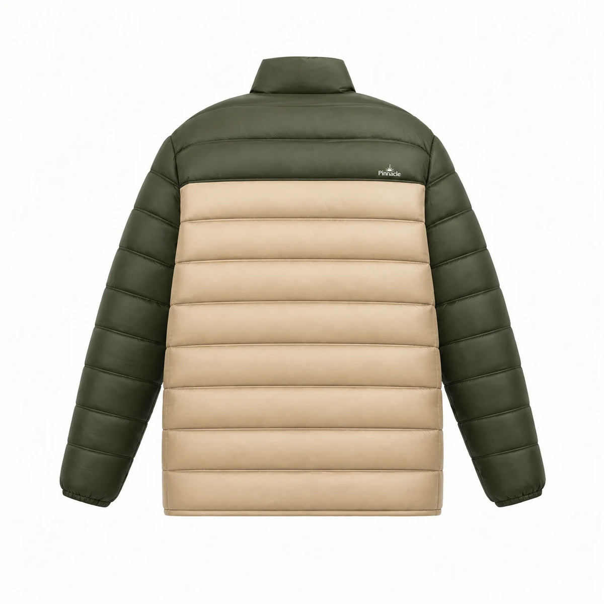 Pinnacle puffer jacket fatigue stone back view