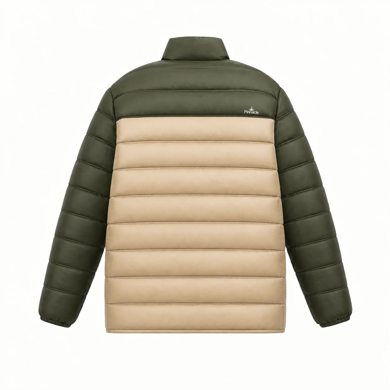 Pinnacle puffer jacket fatigue stone back view