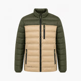 Pinnacle puffer jacket fatigue stone front view