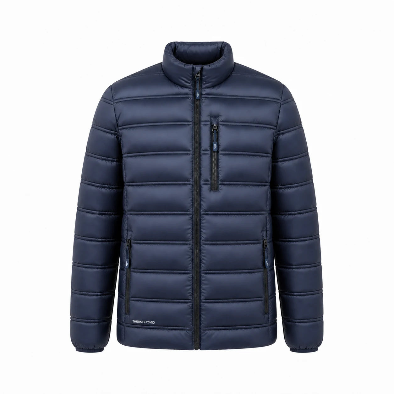 Pinnacle puffer jacket navy front view