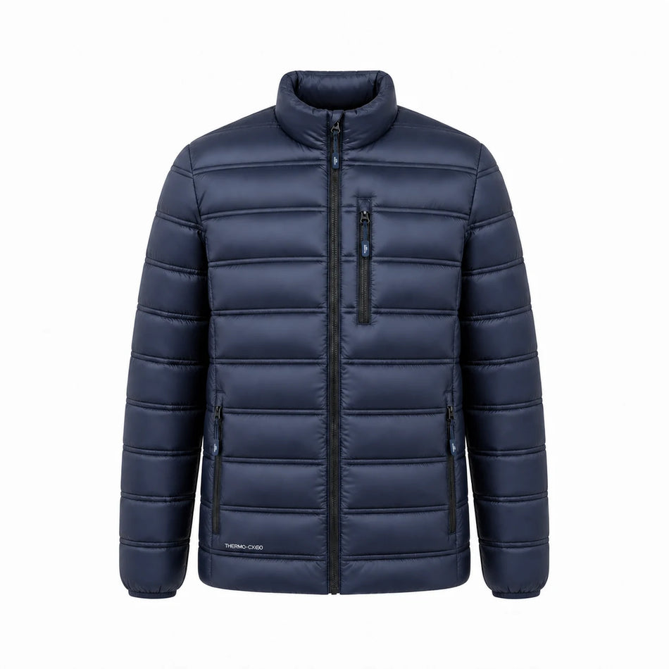 Pinnacle puffer jacket navy front view