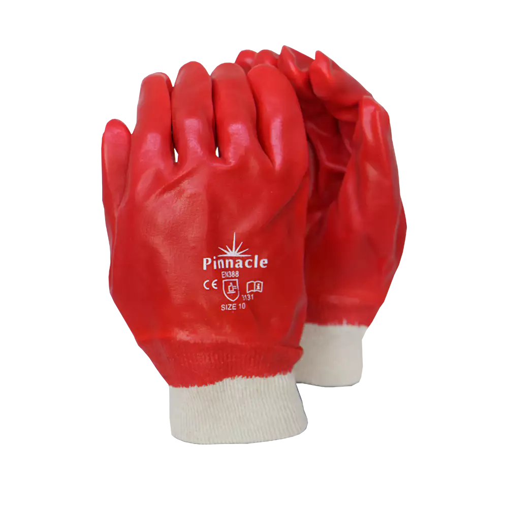 High-Durability PVC Knit Wrist Safety Gloves