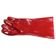 13-100322 PVC Red Open Cuff Gloves 35cm