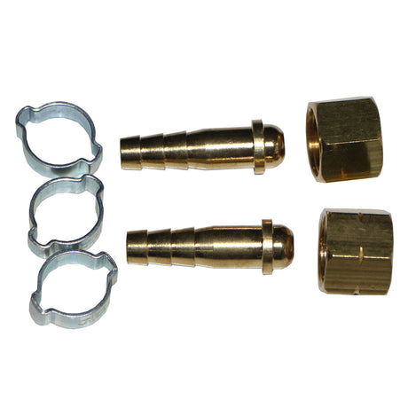 Oxygen & Acetylene Tailpiece, Nut & Clamps BSP Hose Kit - LH