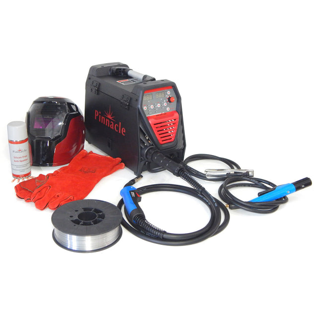 Pinnacle Welding MIGARC 200 Digital Gasless Welding Machine with accessories.